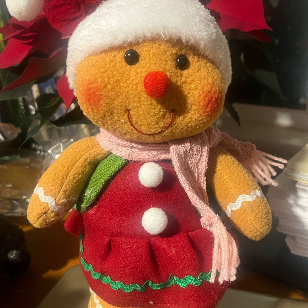 Festive Gingerbread Plush Doll